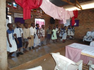 Singing for parents on Speech Day